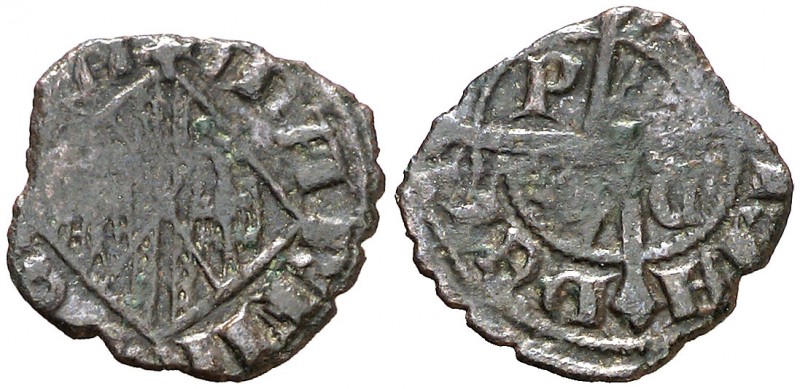 Maria y Martí el Jove de Sicília (1395-1402). Sicília. Diner. (Cru.V.S. 734) (Cr...