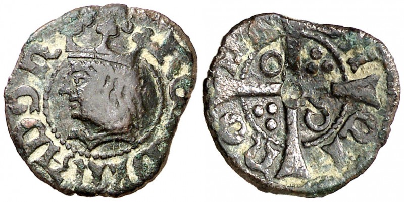 Ferran II (1479-1516). Barcelona. Diner. (Cru.V.S. 1164) (Cru.C.G. 3085g). 0,77 ...