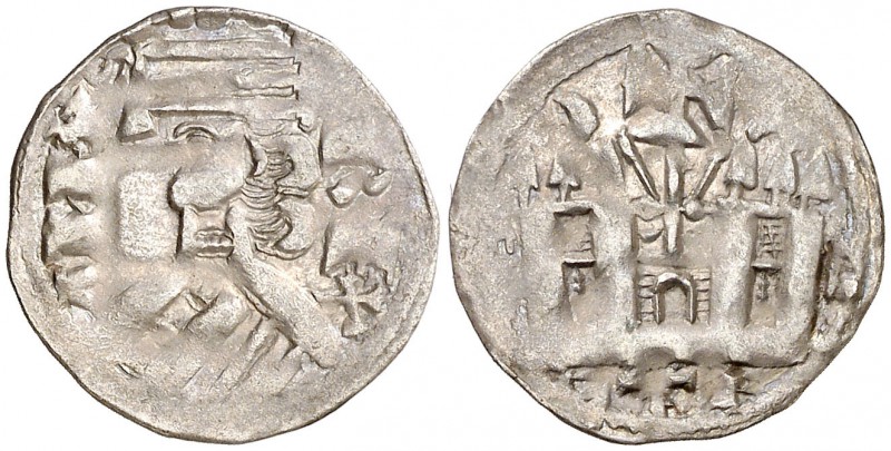 Alfonso VIII (1158-1214). Marca creciente. Dinero. (AB. 204.2). 0,78 g. Ex Colec...