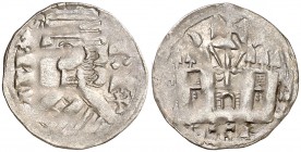 Alfonso VIII (1158-1214). Marca creciente. Dinero. (AB. 204.2). 0,78 g. Ex Colección Manuela Etcheverría. MBC+.