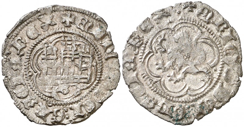 Enrique III (1390-1406). Burgos. Blanca. (AB. 597). 2,19 g. Buen ejemplar. Ex Co...