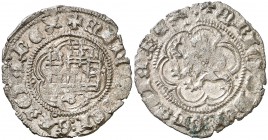 Enrique III (1390-1406). Burgos. Blanca. (AB. 597). 2,19 g. Buen ejemplar. Ex Colección Manuela Etcheverría. MBC+.