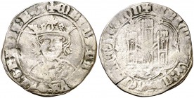 Enrique IV (1454-1474). Cuenca. Cuartillo. (AB. 744). 3,70 g. Ex Colección Manuela Etcheverría. MBC-.