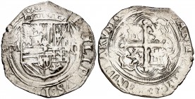 s/d. Felipe II. México. O. 1 real. (Cal. 643). 3,45 g. Limpiada. Ex Colección Manuela Etcheverría. MBC-.