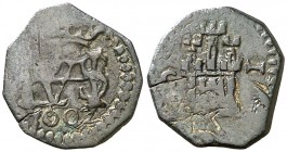 1602. Felipe III. Cuenca. 1 maravedí. (Cal. 688) (Seb. 102). 0,90 g. Escasa. MBC.