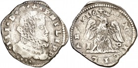 1616. Felipe III. Messina. IP. 4 tari. (Vti. 138) (MIR. 345/12). 10,38 g. Ex Colección Manuela Etcheverría. MBC-.