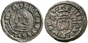 1663. Felipe IV. Segovia. . 4 maravedís. (Cal. 1552). 0,92 g. MBC+.