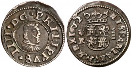 1662. Felipe IV. Coruña. R. 8 maravedís. (Cal. 1304) (Seb. 151). 1,85 g. Buen ejemplar. MBC+.