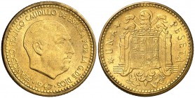 1947*1952. Estado Español. 1 peseta. (Cal. 80). 3,39 g. EBC+.