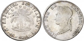 1853. Bolivia. PTS (Potosí). MF. 4 soles. (Kr. 123.2). 12,87 g. AG. MBC.