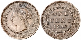 1888. Canadá. Victoria. 1 centavo. (Kr. 7). 5,49 g. CU. EBC-.