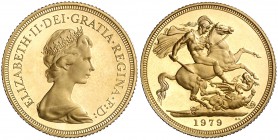 1979. Gran Bretaña. Isabel II. 1 libra. (Fr. 418) (Kr. 919). 7,97 g. AU. Proof.