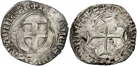 Italia. Saboya. Luis (1440-1465). Cornavin. Doppio Bianco. (MIR. 161d). 2,70 g. AG. MBC+.