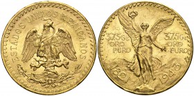 1943. México. 50 pesos. (Fr. 172) (Kr. 482). 41,66 g. AU. EBC.