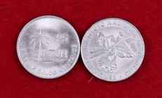 1981 y 1989. Cuba. Instituto Nacional de Turismo. 25 centavos. (Kr. 418.1 y 418.2). Acuñaciones para visitantes. Lote de 2 monedas. MBC+/EBC.