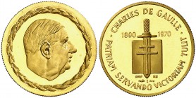 1970. Francia. Charles de Gaulle (1890-1970). 3,74 g. Ø 21 mm. Oro. Proof.