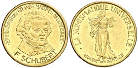 Suiza. Dedicada a F. Schubert. 5,45 g. Ø 21 mm. Oro. EBC.