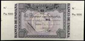 1937. Bilbao. 1000 pesetas. (Ed. NE27c) (Ed. NE27c). 1 de enero. Con matriz y sin numeración. EBC+.