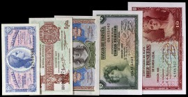 1935, 1937 y 1938. 50 céntimos, 1, 2, 5 y 10 pesetas. 5 billetes. S/C-/S/C.