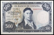 1954. 500 pesetas. (Ed. D69b) (Ed. 468b). 22 de julio, Zuloaga. Serie S. S/C-.