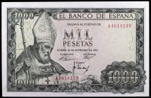 1965. 1000 pesetas. (Ed. D72a) (Ed. 471a). 19 de noviembre, San Isidoro. Serie A. S/C.