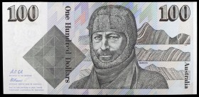 (1992). Australia. Reserve Bank. 100 dólares. (Pick 48d). Sir Douglas Mamson / J.Tebbutt. S/C-.