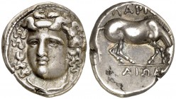 (356-320 a.C.). Tesalia. Larissa. Dracma. (S. 2120) (CNG. IV, 453). 5 g. MBC+.