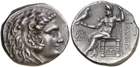 Imperio Macedonio. Alejandro III, Magno (336-323 a.C.). Tiro. Tetradracma. (S. 6722 var) (MJP. 3540). 16,63 g. Bella. Escasa así. EBC/EBC+.