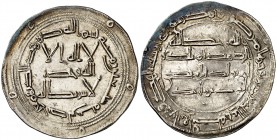 AH 170. Emirato Independiente. Abderrahman I. Al Andalus. Dirhem. (V. 68) (Fro. 1). 2,73 g. Bella. Ex Colección Manuela Etcheverría. EBC.