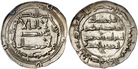 AH 186. Emirato Independiente. Al-Hakem I. Al Andalus. Dirhem. (V. 84) (Fro. 4). 2,70 g. Ex Colección Manuela Etcheverría. EBC-.