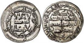 AH 192. Emirato Independiente. Al-Hakem I. Al Andalus. Dirhem. (V. 91) (Fro. 7). 2,72 g. Estrella deforme en anverso, como indica Frochoso. Bella. Ex ...