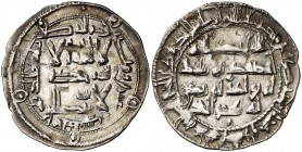 AH 220. Emirato Independiente. Abderrahman II. Al Andalus. Dirhem. (V. 157) (Fro. 14). 2,60 g. Bella. Ex Colección Manuela Etcheverría. EBC.