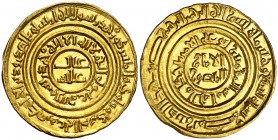 AH 507. Fatimíes. Al-Amir Abu Ali al-Mansur. Misr. Dinar. (S. Album 729) (Nicol 2526). 4,27 g. Bella. EBC.