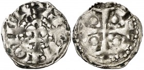 Comtat de Barcelona. Ramon Berenguer III (1096-1131). Barcelona. Diner. (Cru.V.S. 31.4) (Cru.C.G. 1839a). 0,68 g. Rara. MBC-.