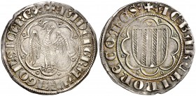 Jaume II (1291-1327). Sicília. Pirral. (Cru.V.S. 359.1) (Cru.C.G. 2177) (MIR 179). 3,26 g. Ex UBS 29/01/1987, nº 826. MBC-/MBC.