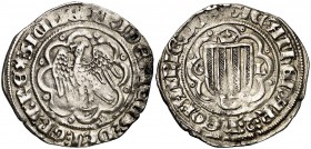 Frederic IV de Sicília (1355-1377). Sicília. Pirral. (Cru.V.S. 623) (Cru.C.G. 2603) (MIR. 194/9). 3,21 g. MBC.