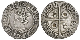 Alfons IV (1416-1458). Perpinyà. Croat. (Cru.V.S. 825.8) (Cru.C.G. 2868m). 3,15 g. Ex Áureo 17/03/2011, nº 1109. MBC.