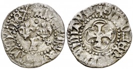 Lluís XI de França (1463-1467/1473-1483). Perpinyà. Patac. (Cru.V.S. 928 var) (Cru.C.G. 3051 var). 0,83 g. Buen ejemplar. Rara y más así. MBC+.