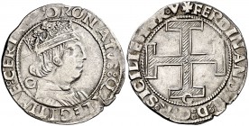 Ferran I de Nàpols (1458-1494). Nàpols. Coronat. (Cru.V.S. 1007) (Cru.C.G. 3417) (MIR. 68/16). 3,93 g. MBC/MBC+.