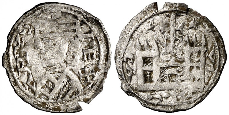 Alfonso VIII (1158-1214). ¿Toledo?. Óbolo. (AB. 206). 0,51 g. Hojita. Ex Colecci...