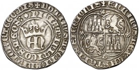 Enrique II (1368-1379). Burgos. Real. (AB. 401). 3,06 g. MBC+.