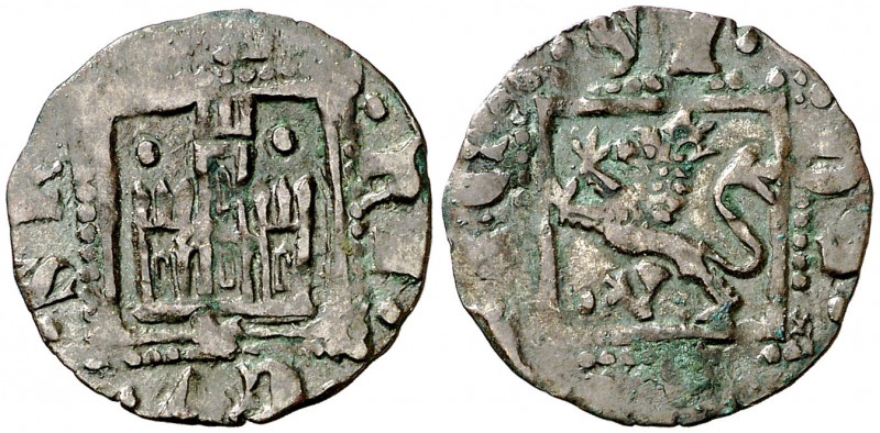 Enrique II (1368-1379). Santiago de Compostela. Novén. (AB. 497.5). 0,96 g. Ex C...