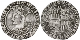 Enrique IV (1454-1474). Burgos. Real de busto. (AB. 688.3 var). 2,72 g. Orla circular en anverso y lobular en reverso. Ex Áureo & Calicó 28/01/2009, n...