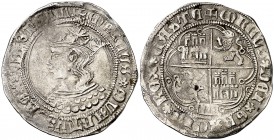 Enrique IV (1454-1474). Segovia. Real de busto. (AB. 691 var). 3,40 g. Orla circular en anverso y lobular en reverso. Ex Colección Manuela Etcheverría...