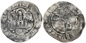 Enrique IV (1454-1474). Cuenca. Cuarto de real. (AB. 703). 0,59 g. Orlas lobulares. Colección Berceo, Áureo 15/12/1998, nº 670. Rarísima. BC+.