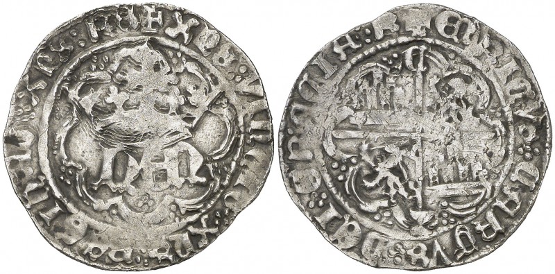 Enrique IV (1454-1474). Cuenca. Real de anagrama. (AB. 710.4). 3,38 g. Rara. MBC...