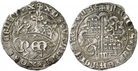 Enrique IV (1454-1474). Segovia. Real de anagrama. (AB. 712 var). 3,28 g. Orla compuesta en anverso y reverso. Ex Áureo & Calicó 11/03/2010, nº 1146. ...