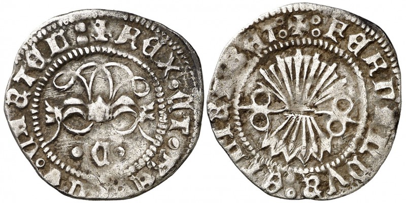 Reyes Católicos. Cuenca. 1/2 real. (Cal. tipo 239). 1,59 g Leyendas intercambiad...