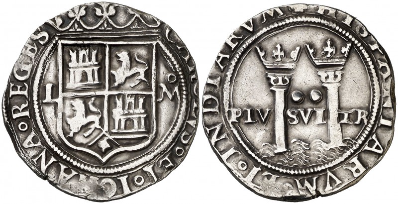 s/d. Juana y Carlos. México. L. 2 reales. (Cal. 115). 6,84 g. Ex Colección Manue...