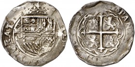s/d. Felipe II. México. O. 4 reales. (Cal. 335). 13,59 g. Rara. MBC-/MBC.